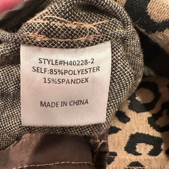 JODIFL Leopard Print Wide Leg Trousers Fall Animal Print Elastic in Back Sz M - Picture 10 of 12